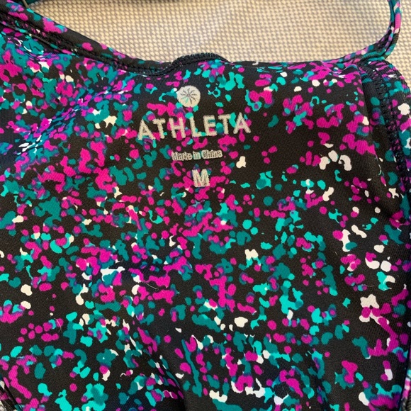 Athleta Black floral bikini Top size medium - Picture 8 of 9